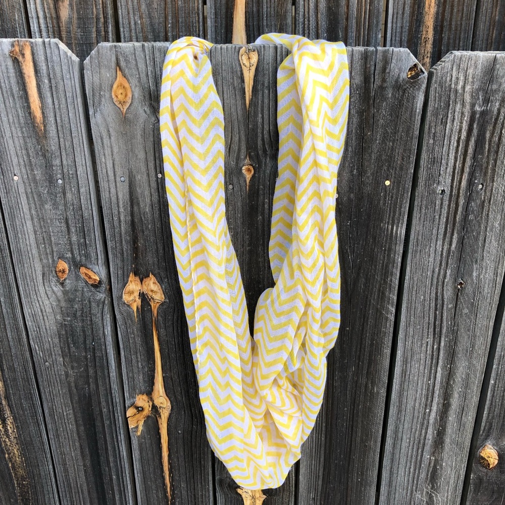 Chevron Yellow Infinity Scarf